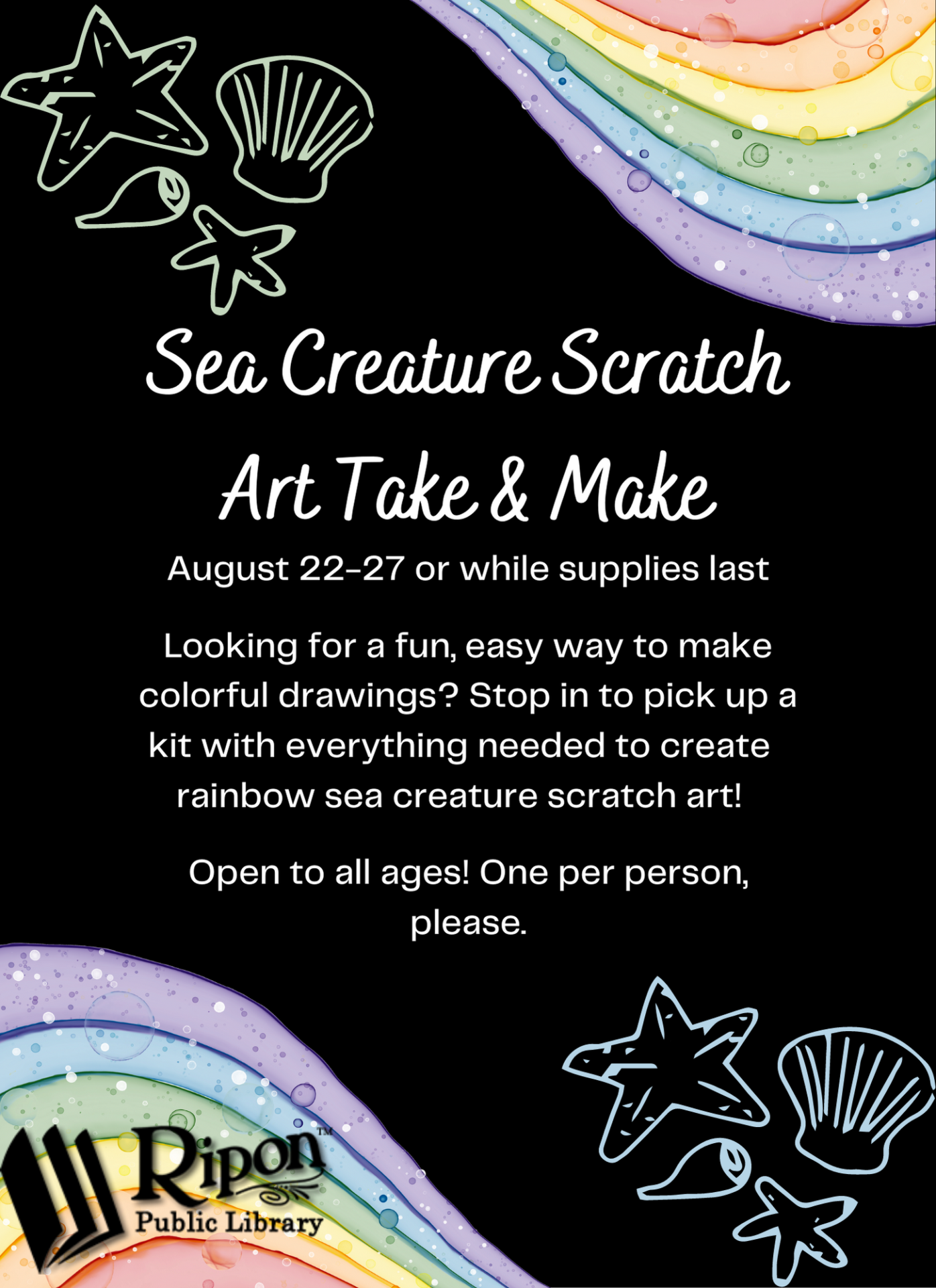 Sea Creature Scratch  Art Take & Make