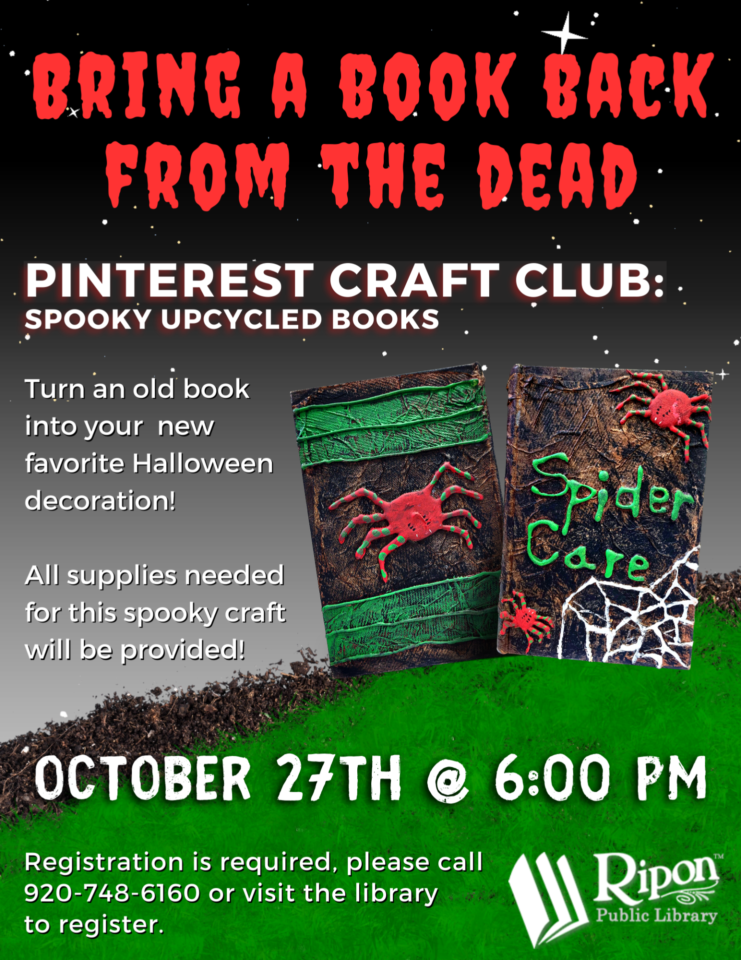 Pinterest Craft Club: Spooky Upcycled Books