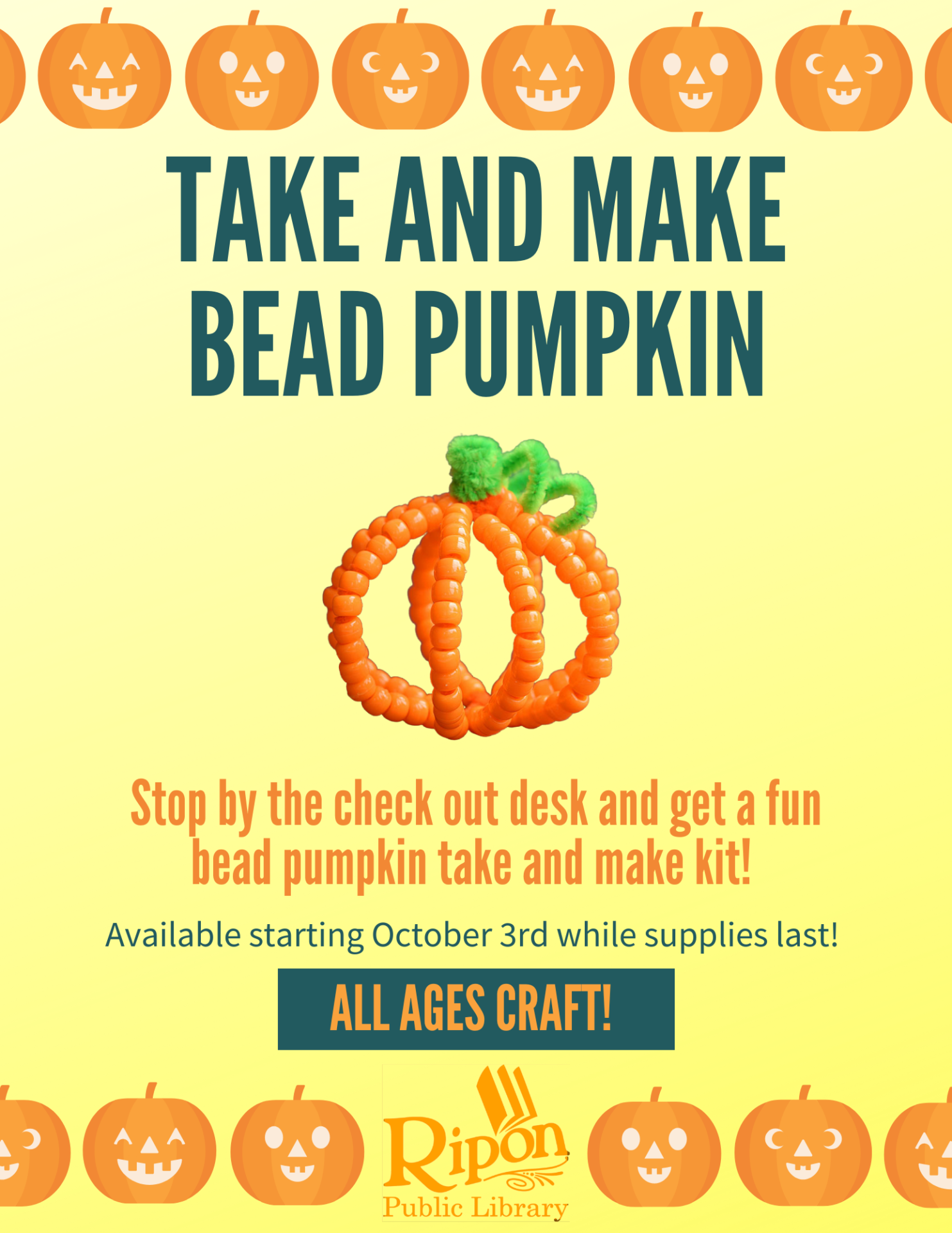 Take and Make Bead Pumpkin