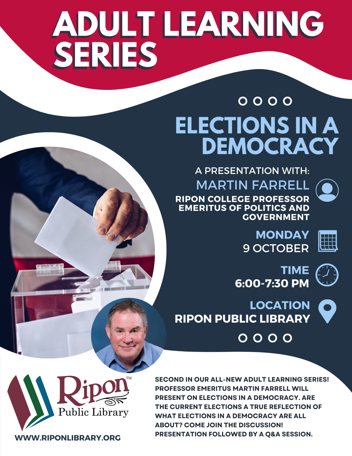 Adult Learning Series: Elections in a Democracy