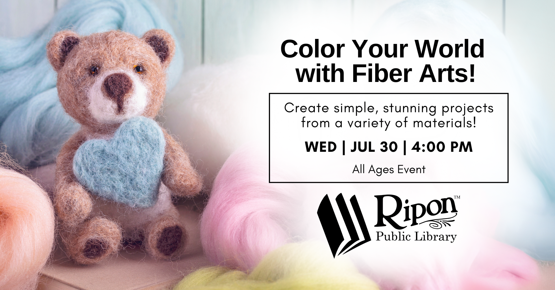 COLOR YOUR WORLD WITH FIBER ARTS!