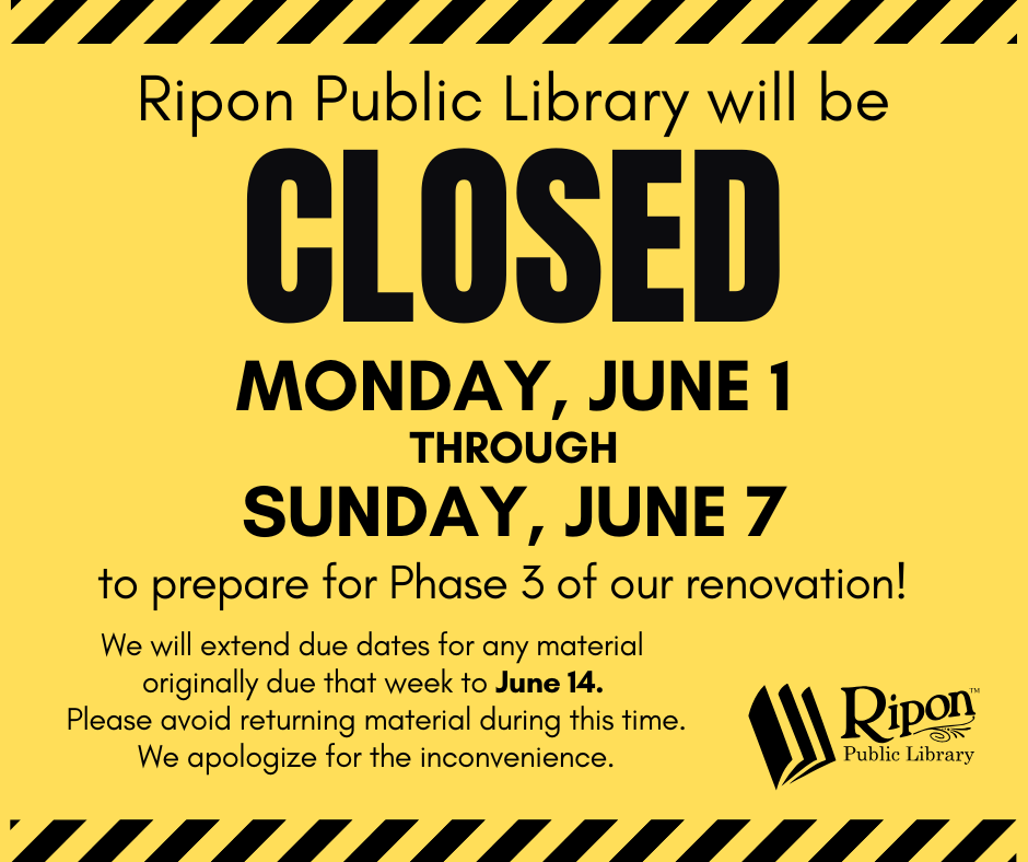 Library Closed June 1-7