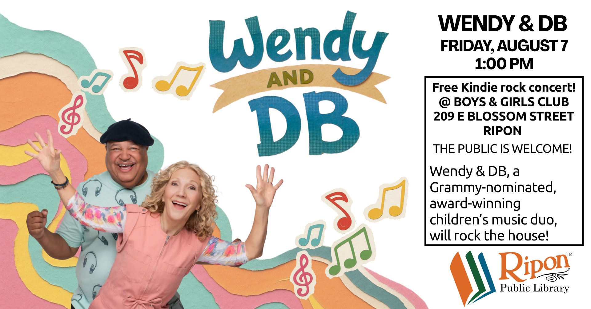WENDY & DB: Free kindie rock concert!